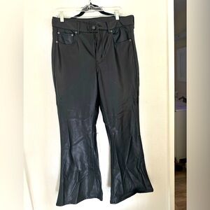 AE Super Highrise faux leather flare